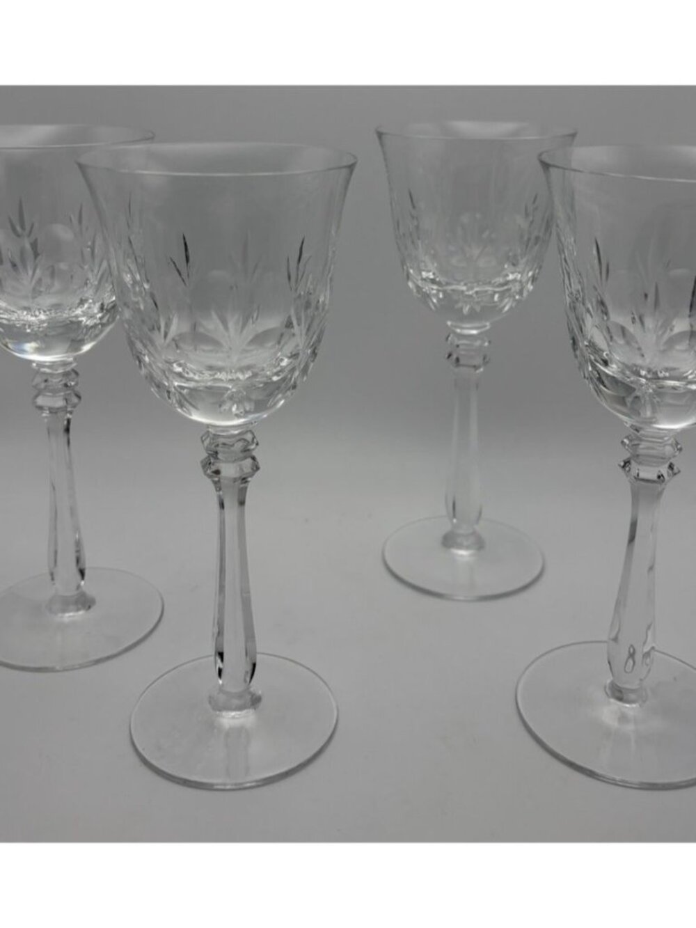 Set Of 4 - Mikasa Crystal Cameo Wine Goblets Glasses Glass Vtg 7.25” - Picture 2 of 10